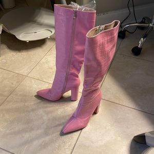 Pink boots